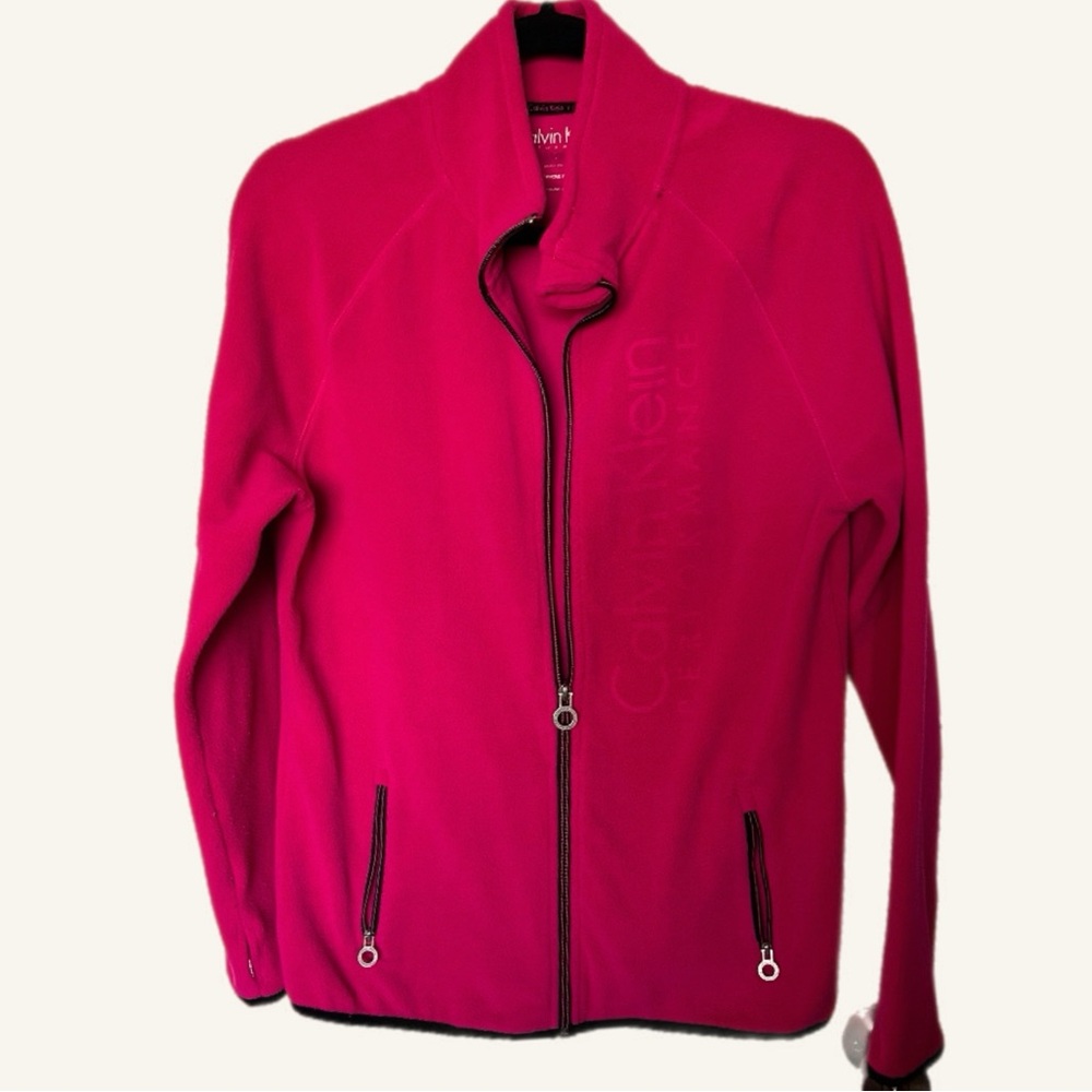 Calvin Klein Women's Pink Zip Up Sweater